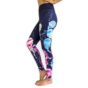 Leggings de sport de yoga personnalisés pour femmes pantalons de fitness taille moyenne antibactériens respirants 100% coton à haute élasticité personnalisable - Product Image 6