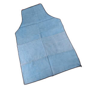 Cowhide Suede <b>Leather</b> Bib <b>Apron</b> Strap Style Sleeveless Welding Uniform for Chef Kitchen Use Made of Polyester PU Canvas - Product Image 1
