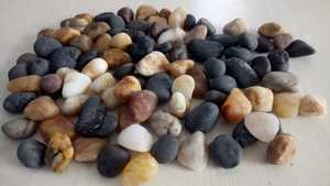 <strong>Low</strong> <strong>Priced</strong> Bulk Natural Round Tumbled Stone Filter Media off <strong>White</strong> and Black River Mix Color Cobbles &amp; <strong>Pebbles</strong> - Product Image 2