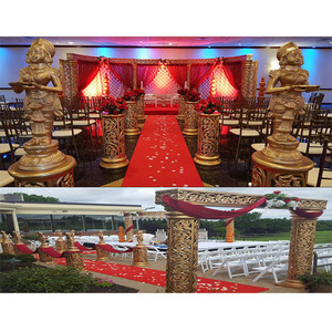 Escenario de media luna tallado en oro imperial moderno para boda hindú Ceremonia India Mandap Cum Stage - Product Image 1