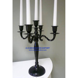 Candelabro de 5 Brazos Niquelado Hecho a Mano para Centro de Mesa de Boda, Candelabro Único para Decoración del Hogar, Portavelas de Alta Calidad - Product Image 2