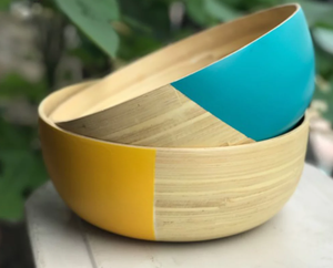 Eco2go Vietnam Artesanías Color personalizado Vietnamita Spun Bamboo Food Bowl Set Country Design PC Material Cartón Hecho Vietnam - Product Image 6