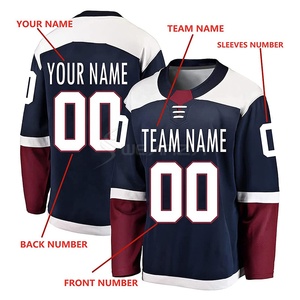 Impression numérique Patron de couture Maillots de hockey sur glace Uniformes équipe Broderie sublimée Tackle Twill Hockey Jersey - Product Image 2