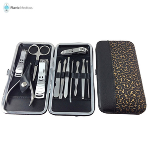 Stainless Steel <b>Nail</b> Clipper Travel & Grooming Kit <b>Nail</b> Tools Beauty Kits <b>Set</b> of 18pcs With Leather Case - Product Image 2