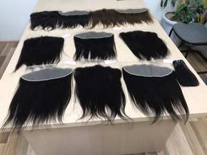 Extensions de cheveux humains Remy à fermeture frontale, lisses, couleur noire, vierge, excellente qualité, chinois, vente en gros - Product Image 3