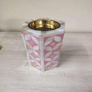 Bougeoir à incrustation d'os de haute qualité Bon prix Bougeoirs Décoration de mariage de luxe Bougeoir à incrustation d'os - Product Image 6