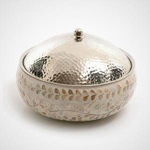 Tradnary Mother of Pearl Inlay Inlay Casserole Dish <b>Food</b> <b>Container</b> <b>for</b> Serving <b>Food</b> <b>Hot</b> Pot in Floral Design <b>for</b> Home Hotel - Product Image 4