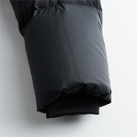 Veste d'hiver noire à capuche matelassée OEM ODM pour homme, 90% duvet de canard, imperméable, respirante, coque blanche personnalisée, grande taille, fermeture éclair, décontractée