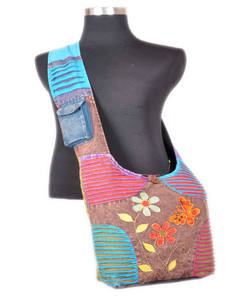 Floral Impresión de razorcut lavado bolsa de hombro de algodón RSCB 279 - Product Image 1