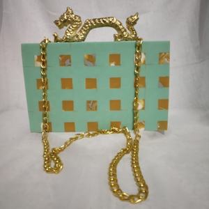 Pochette de fête en résine pour femmes, sac de soirée en résine pour pièces, porte-monnaie fantaisie - Product Image 5