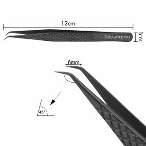 Top Quality Stainless Steel Eyelash Extension <b>Tweezer</b> in Black Color with Diamond Cut Design with Your Own Logo, Eyelash <b>Tweezer</b> - Product Image 5