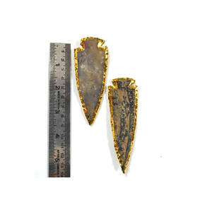 หัวลูกศรชุบทอง4นิ้วคริสตัลโมราธรรมชาติบำบัด - Product Image 1