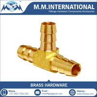 Raccord en T égal en laiton à compression, têtes mâles forgées, raccords de tuyauterie pour connexions d'eau, MM International, garantie 1 an, vente en gros