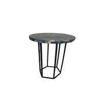 Offre spéciale, table basse en acier inoxydable et dessus en marbre, table de lit d'appoint, table basse et table à thé en acier inoxydable