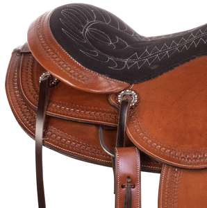 Juego de tachuelas de sillín de caballo occidental de carreras de barril de cuero genuino duradero de primera calidad varios tamaños (14-18 ") y colores disponibles - Product Image 5