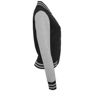 Nouvelle veste universitaire d'hiver personnalisée pour femmes, respirante, recadrée, décoration à boutons de style baseball pour l'automne, activités de plein air - Product Image 3