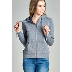 2026 <b>Women's</b> Basic <b>Zip</b> <b>Up</b> Fleece Hoodie <b>Jacket</b> Lightweight - Product Image 3
