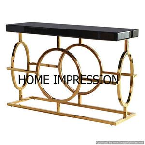 Elegante y moderno metal arena temporizador lujo mármol superior consola Mesa nuevo moderno lujo consolas vajilla artículo para proveedores al por mayor - Product Image 5