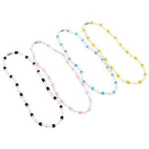 Hawaiian Style Puka Collana di Conchiglie di <span class=keywords><strong>Nassa</strong></span> Shell Multi Colore Puka Collana Fatti <span class=keywords><strong>A</strong></span> Mano Della Spiaggia di Collana di Perline di Vetro - Product Image 1