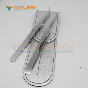 Pincettes pour extensions de cils, lot de 12 pièces, vente en gros, emballage de pochette rxine gratuite, couleur et logo personnalisés - Product Image 5