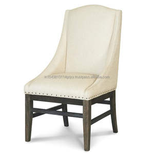 Silla de comedor tapizada de tela elegante de alta calidad al por mayor con brazos inclinados, diseño contemporáneo, dimensión, perfecto - Product Image 4