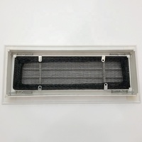 Rejilla de aire de retorno de pared de plástico PVC HVAC con filtro con bisagras