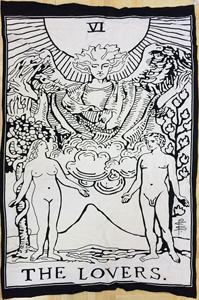 Tarot propagation tapisserie affiche belle carte de Tarot tenture murale à la main petit coton bohème couleur blanche par les expéditeurs indiens - Product Image 3