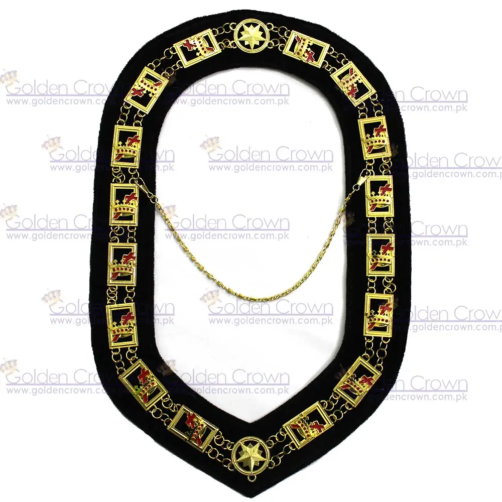 Knight Templar Masonic Chain Collar | Masonic blue lodge officer chain collar supplier