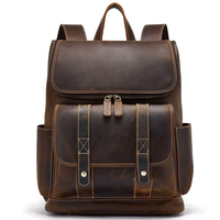 Nouveau Sac à Dos Unisexe en Cuir Véritable de Vachette, Imperméable, Souple, de Haute Qualité, Style Décontracté et Tendance, avec Fermeture Éclair
