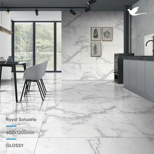 Venta caliente nuevo diseño decorativo 600x600mm baldosas de porcelana pulida SKYTOUCH Royal Satuario White Hotel Use - Product Image 2