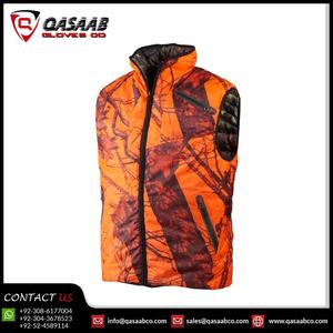 Orange-Blaze Upland-Camouflage extérieur longues fermetures à glissière en gros respirant col montant hommes chasse tir pêche gilets - Product Image 3