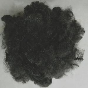 Vikohasan 7D/15D SD GRS, retardante de llama, fibra sintética negra, Material de relleno de hormigón giratorio, grapa de poliéster reciclado sólido - Product Image 3