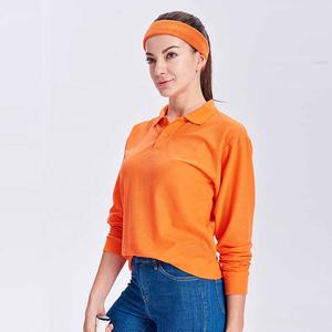 Personalizar Logo Mujeres Polos Últimos diseños de manga completa con estilo de señoras Golf Wear Polo Camisetas 100% Camisa de algodón - Product Image 3