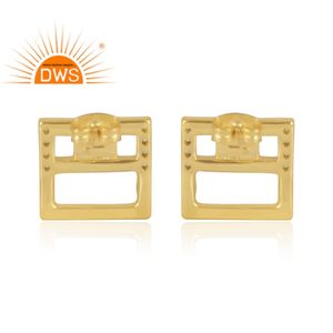 ต่างหูสตั๊ดพลอยสังเคราะห์สังเคราะห์จากธรรมชาติสำหรับผู้หญิงของขวัญสำหรับผู้หญิงสำหรับผู้หญิงดีไซน์แบบงานทำด้วยมือล่าสุด - Product Image 4