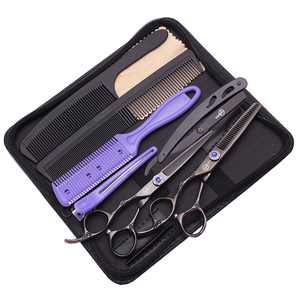 Ensemble de ciseaux de barbier 3PRO de haute qualité Tailles et couleurs de base pour les fournitures de salon de coiffure Lame en acier inoxydable - Product Image 5