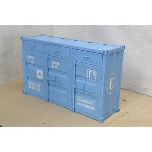 Commodes de rangement en métal de style conteneur maritime industriel moderne pour la maison, la cuisine, le salon, buffet - pour la ferme - Product Image 3