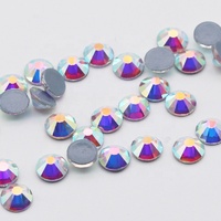 Ss 10,16,20, 30 Hotfix Crystal AB Strass En Vrac Haute Qualité Diamant Coupe Cristal Fer sur Verre Strass pour Robe De Mariée