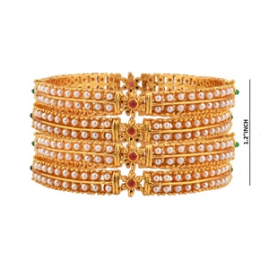 Ensemble de bracelets indiens, 4 pièces, strass traditionnels, bijoux religieux, en plastique bazin, pour femmes - Product Image 6