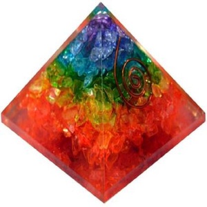Haute qualité poli Orgonite pyramide amour Style cristaux de guérison mélange puces pierres précieuses pour la méditation bureau et décoration de la maison - Product Image 1
