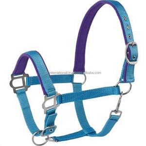 Anillo de nailon hecho a mano de alta calidad con cuello halter acolchado, accesorio de satén con hebilla, color Turquesa - Product Image 1