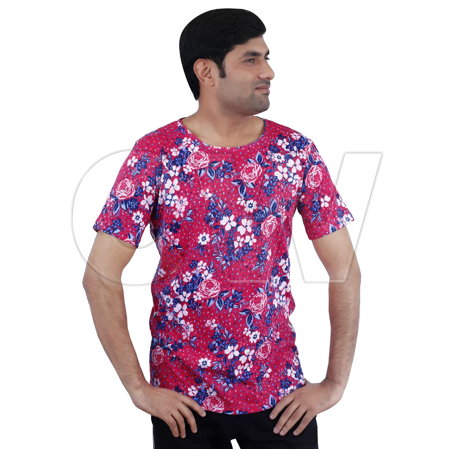 Top Quality Mens Casual Wear Floral Printed T Shirts