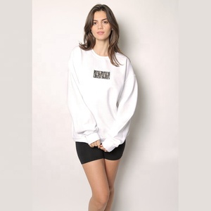 เสื้อสเวตเชิ้ตคอกลมผู้หญิง ผ้าฝ้ายผสมโพลีเอสเตอร์ ขนฟลีซ อุ่นสบายสำหรับฤดูหนาว สวมใส่สบายๆ ทรงหลวม สไตล์สตรีทแวร์ ราคาขายส่ง - Product Image 6