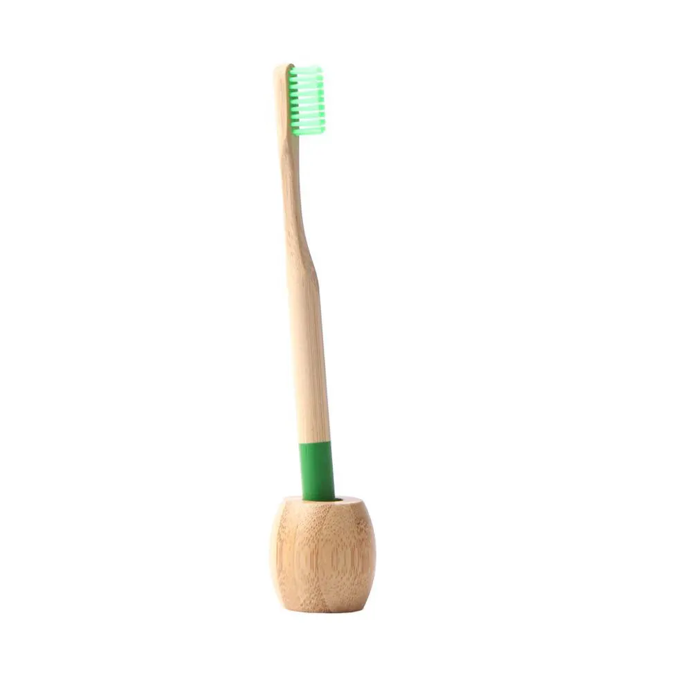 Juego de cepillo de dientes de bambú Natural, etiqueta privada personalizada con mango de bambú, biodegradable