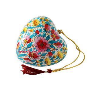 Bolas de adornos de Navidad pintadas a mano hechas a mano, adornos, campanas, corazones, estrellas y luna para decoración de árboles y vacaciones - Product Image 2