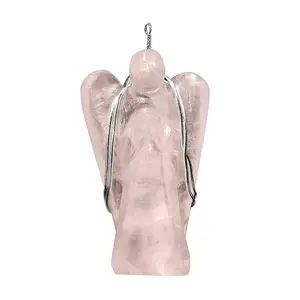 Großhandel Rosenquarz natürliche hochwertige Engel Anhänger Online-Großhandel Kristall heilung graviert Usui Reiki Symbole Edelstein