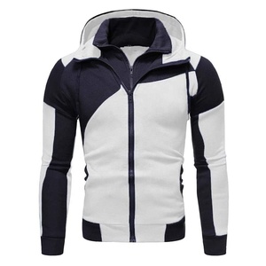 Sudadera con capucha de forro polar con cremallera de color contrastante personalizada para hombre, sudadera de golf deportiva acogedora, prendas de vestir, Sudadera con capucha gráfica - Product Image 4
