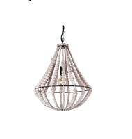 Lustre perlé en bois bleu pour décor de salon à la maison