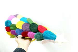 Árboles de Navidad de fieltro hechos a mano Decoración única para el hogar Decoraciones navideñas - Product Image 3