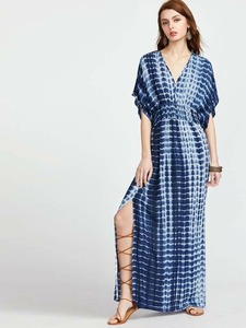 Vestido largo informal de verano para mujer, traje de baño Sexy holgado, color azul - Product Image 3