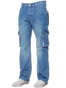 Trousers Heavy Duty <b>Work</b> Casual Big Tall Denim Pants Mens Cargo <b>Jeans</b> with Multi Pockets High Quality Cargo Trousers - Product Image 2